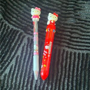 Hello Kitty Red and Pink Multicolor Pen Duo